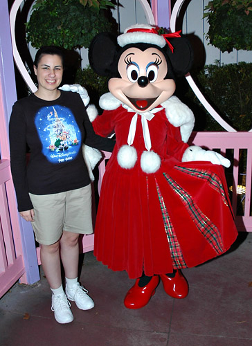 Meeting Minnie Mouse at Disney World