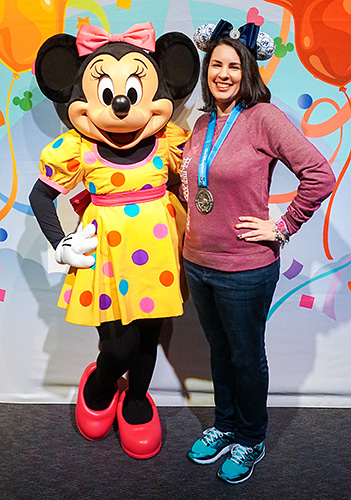 Meeting Minnie Mouse at Disney World