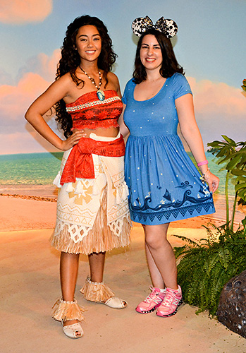 Meeting Moana at Disney World