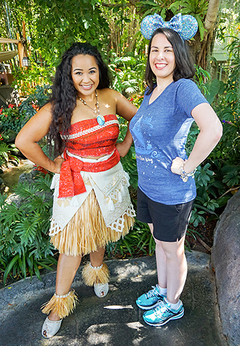 Meeting Moana at Disneyland