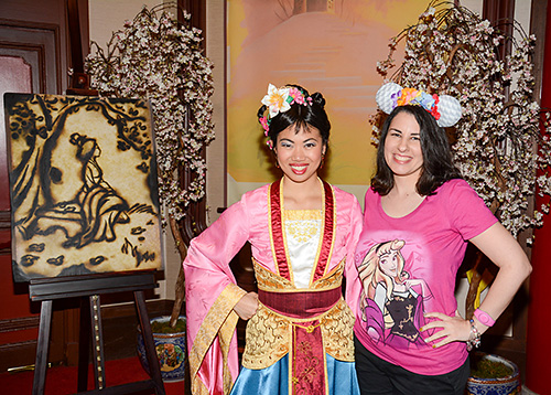 Meeting Mulan at Disney World