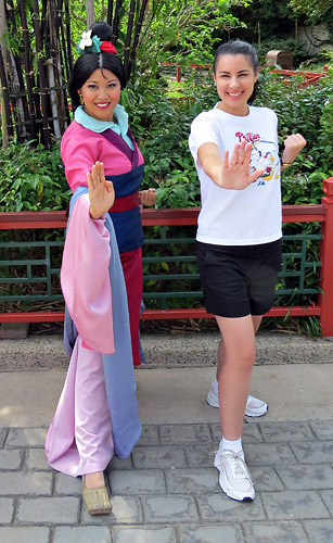 Meeting Mulan at Disney World
