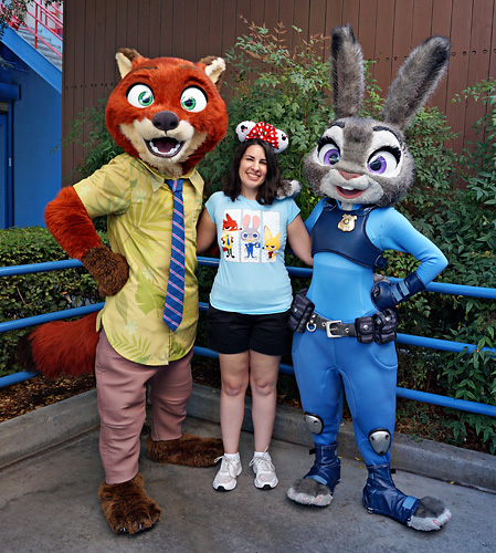 Meeting Nick and Judy at Disneyland