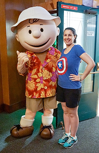 Meeting Charlie Brown at Knott's Berry Farm