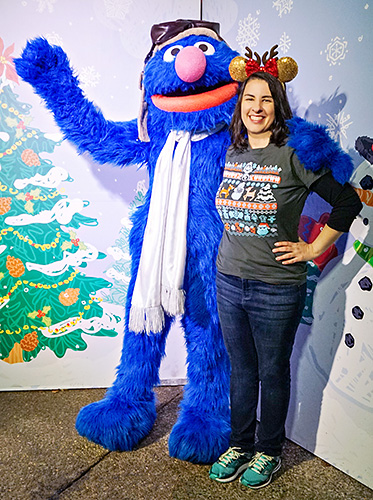 Meeting Grover at Sesame Place