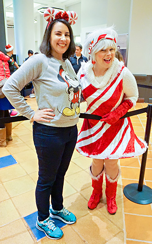 Meeting Elf Kandy Kane at Disney World Swan and Dolphin Resort