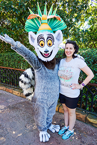 Meeting King Julien at Universal Studios