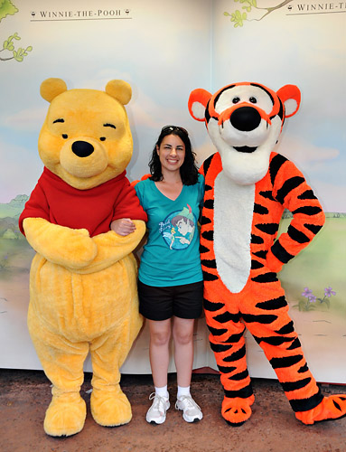 Meeting Winnie the Pooh and Tigger at Disney World
