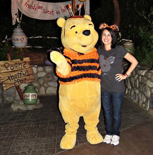 Meeting Winnie the Pooh at Disneyland