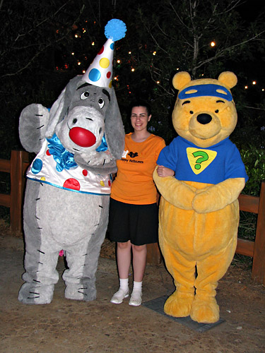 Meeting Winnie the Pooh and Eeyore at Disney World