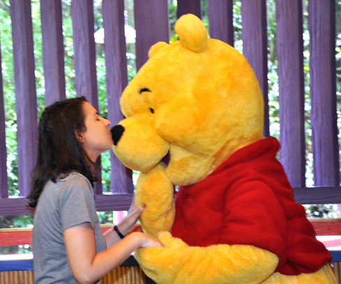Meeting Winnie the Pooh at Disney World