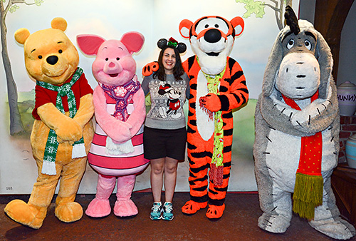 Meeting Winnie the Pooh, Tigger, Eeyore, and Piglet at Disney World