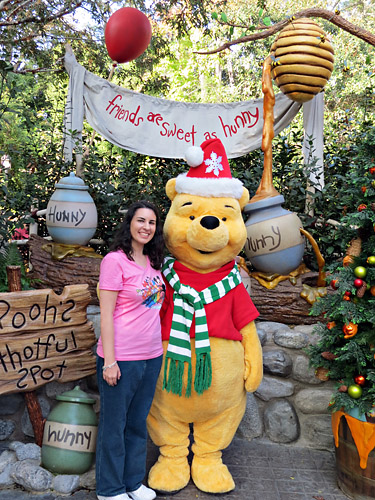 Meeting Winnie the Pooh at Disneyland