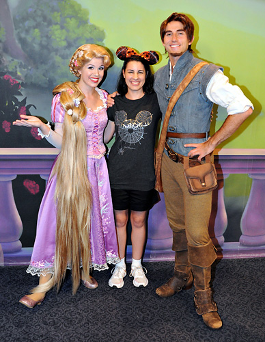 Meeting Rapunzel and Flynn Rider at Disney World