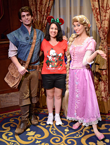 Meeting Rapunzel and Flynn Rider at Disney World