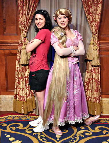 Meeting Rapunzel at Disney World