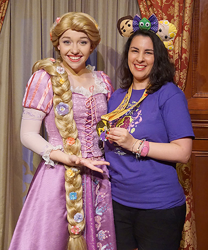 Meeting Rapunzel at Disney World