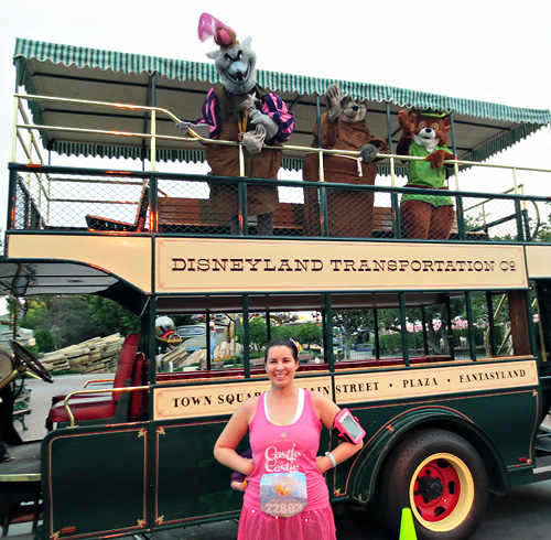 Meeting Robin Hood, Friar Tuck and Sheriff of Nottingham at rundisney Disneyland Half Marathon at Disneyland