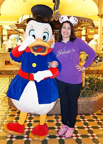 Meeting Scrooge McDuck at Disney World