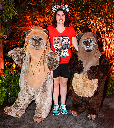 Meeting Wicket and Paploo at Disney World