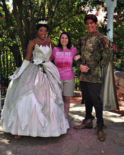 Meeting Tiana and Prince Naveen at Disney World