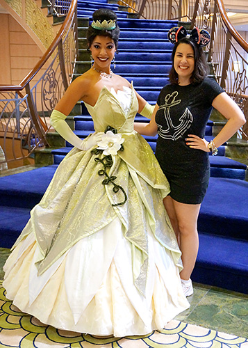 Meeting Tiana on Disney Cruise Line Fantasy