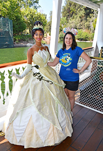 Meeting Tiana at Disneyland