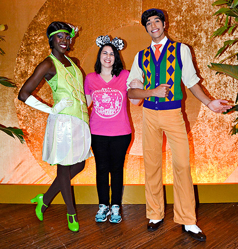 Meeting Tiana and Prince Naveen at Disney World