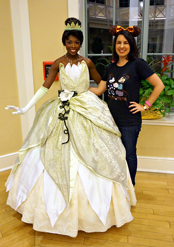 Meeting Tiana at Disney World