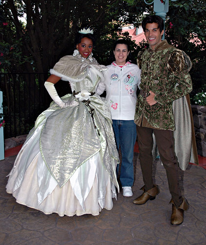 Meeting Tiana and Prince Naveen at Disney World