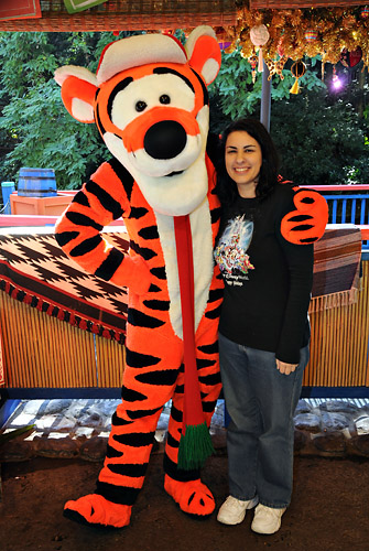 Meeting Tigger at Disney World